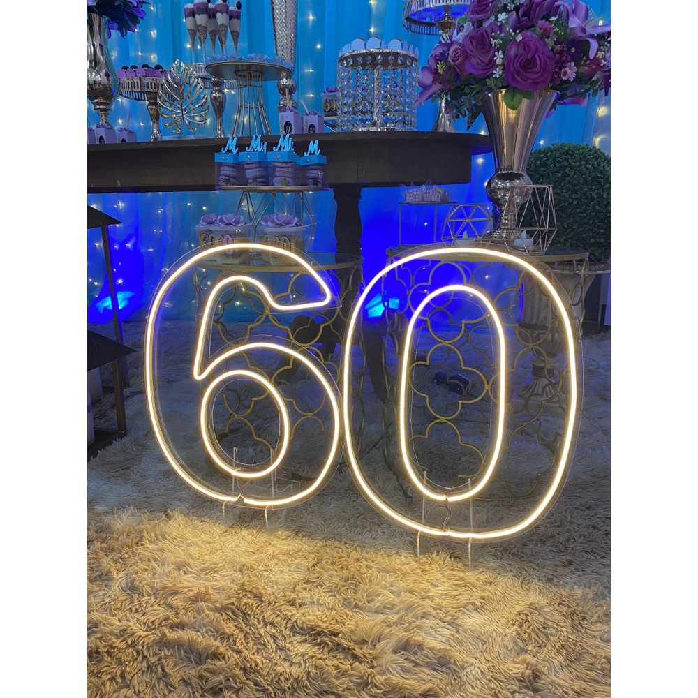 Número Neon Led 50cm Altura