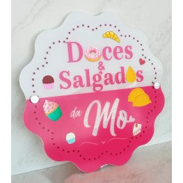 Placa LED Neon em Acrílico Escalope 40cm Personalizada
