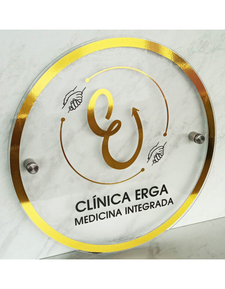 Placa em Acrílico com Led (35cm)