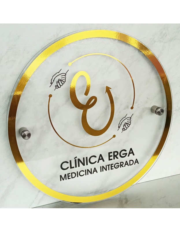 Placa em Acrílico com Led (35cm)