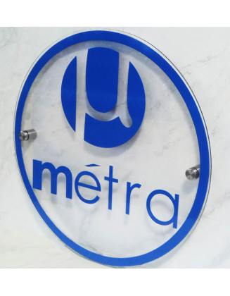 Placa em Acrílico com Led (50cm)