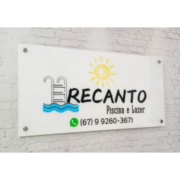 Placa Acrílica 80x50cm