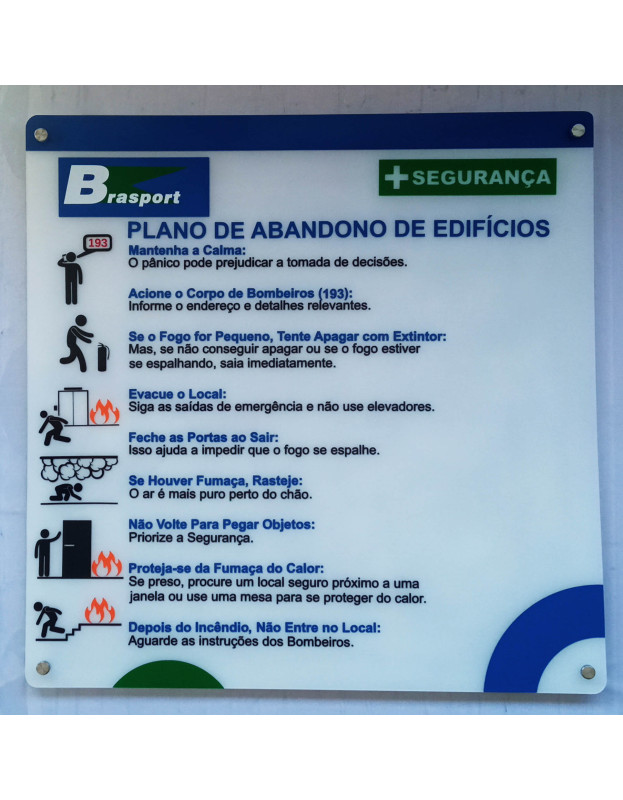 Placa Acrílica 80x80cm