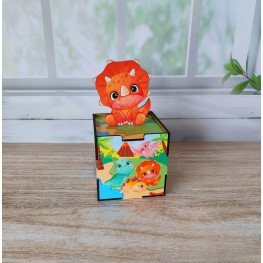 Caixa Surpresa Personalizada MDF 10x10cm Lembrancinha Festa Infantil